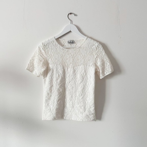 Floral Mesh Top - Picture 1 of 2